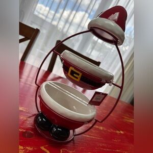 Kohl's Red and White Santa-Themed Server